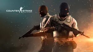 Counter Strike Global Offensive Action Shot With Black Mask Character Wallpaper