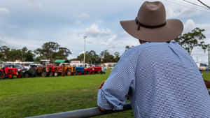 Country Boy At Agricultural Show Wallpaper