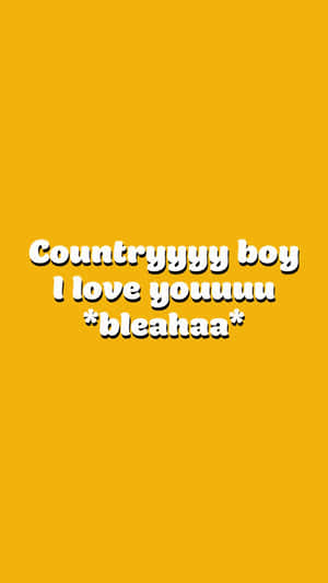 Country Boy Love Expression Wallpaper