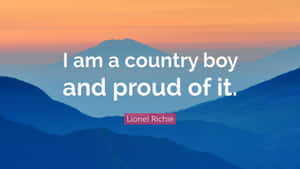 Country Boy Pride Quote Wallpaper