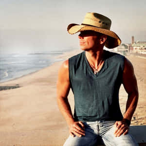 Country_ Singer_ On_ Beach Wallpaper