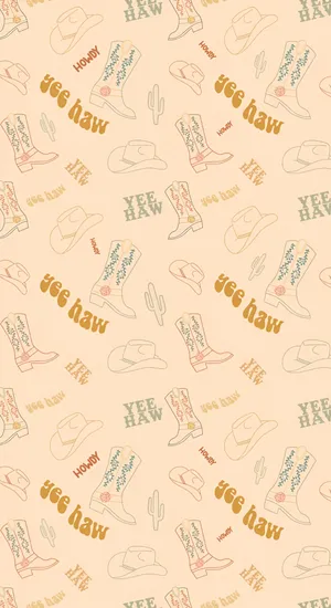 Country Western Pattern Wallpaper