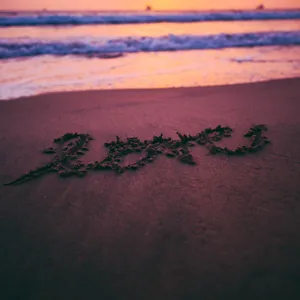 Couple Enjoying A Romantic Sunset At The Beach Wallpaper