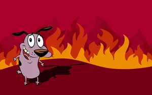 Courage The Cowardly Dog 4k Cartoon Wallpaper