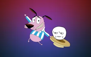 Courage The Cowardly Dog Teaches Us That Courage Is The Key To Overcoming Any Challenge. Wallpaper