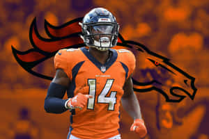Courtland Sutton Denver Broncos Action Wallpaper