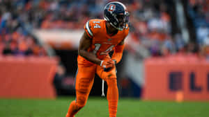 Courtland Sutton Denver Broncos Game Action Wallpaper