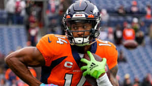 Courtland Sutton Denver Broncos Game Action Wallpaper