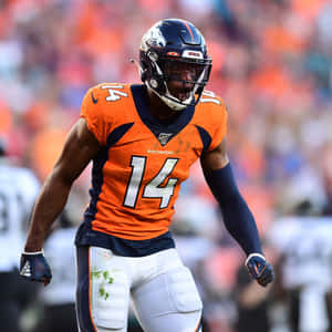 Courtland Sutton Denver Broncos Game Action Wallpaper
