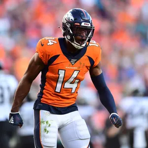 Courtland Sutton Denver Broncos Game Action Wallpaper