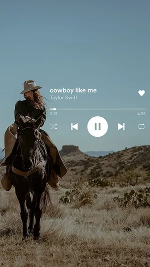 Cowboy Aesthetic Music Player Background Wallpaper
