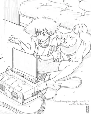 Cowboy Bebop's Data Dog Ein Wallpaper