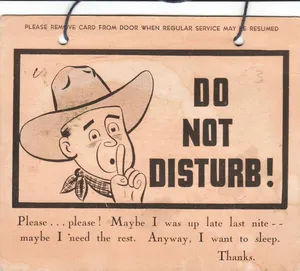 Cowboy Do Not Disturb Tag Wallpaper