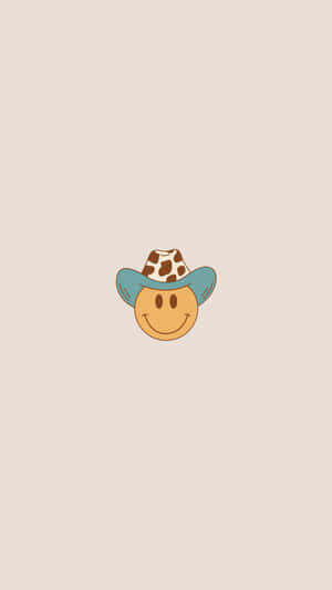 Cowboy Hat Smiley Emoji Wallpaper Wallpaper