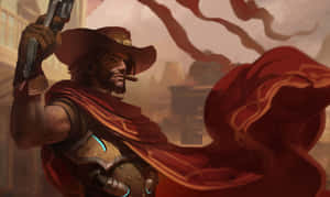 Cowboy Showdown - Mccree Overwatch Action Scene Wallpaper