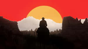 Cowboy Silhouette Sunset R D R2 Wallpaper