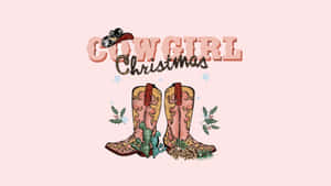 Cowgirl Christmas Boots Wallpaper