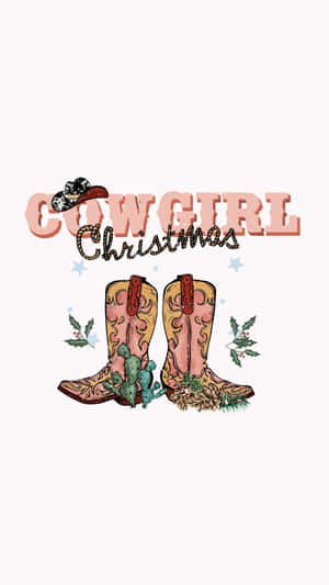 Cowgirl Christmas Style Wallpaper