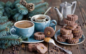 Cozy And Delightful Winter Desserts Wallpaper