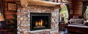 Cozy Autumn Fireplace Scene Wallpaper