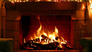 Cozy Autumn Fireplace Wallpaper