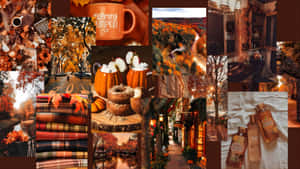 Cozy Autumn Junk Decor Wallpaper