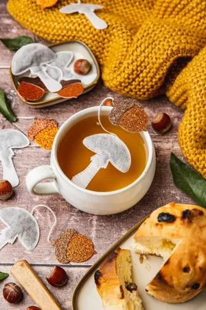 Cozy Autumn Tea Time Wallpaper