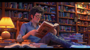 Cozy Evening Reading Session Wallpaper