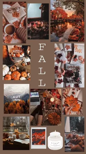 Cozy Fall Aesthetic Collage Wallpaper