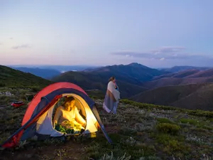 Cozy Fall Camping Adventure Wallpaper