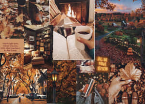 Cozy Fall Moments Collage Wallpaper