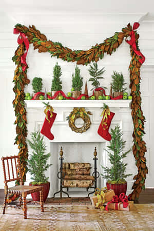 Cozy Farmhouse Christmas Wallpaper