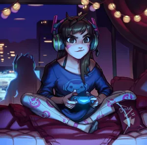 Cozy Gamer Girl Pfp Wallpaper