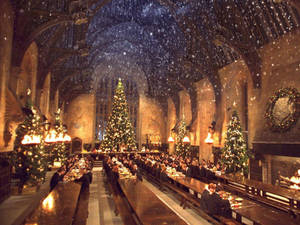 Cozy Hogwarts Hall Harry Potter Ipad Wallpaper