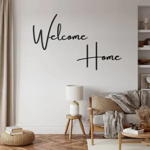 Cozy Interior Welcome Home Wall Art Wallpaper