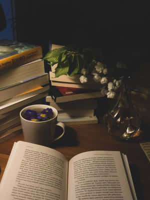 Cozy_ Nighttime_ Reading_ Setup Wallpaper