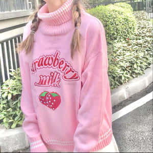 Cozy Pink Sweater On Hanger Wallpaper