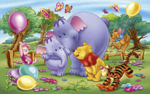 Cozy Up With Best Friends- Winnie The Pooh. Wallpaper