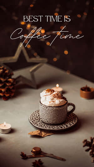 Cozy Winter Coffee Time Wallpaper