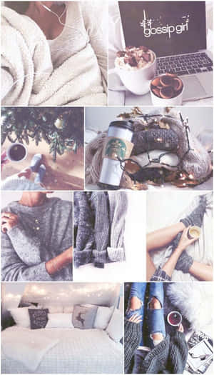 Cozy Winter Collage For Tumblr Wallpaper