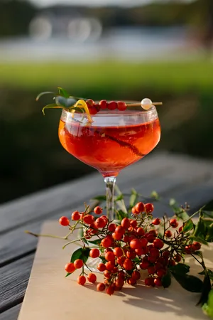 Cozy Winter Drinks By The Fireplace Wallpaper