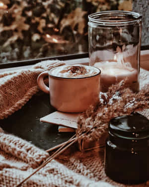 Cozy Winter Evening Coffee Wallpaper