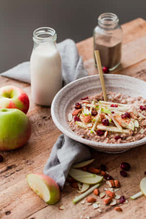 Cozy Winter Food Layout Wallpaper