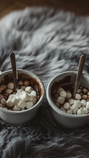 Cozy Winter Hot Chocolate Wallpaper