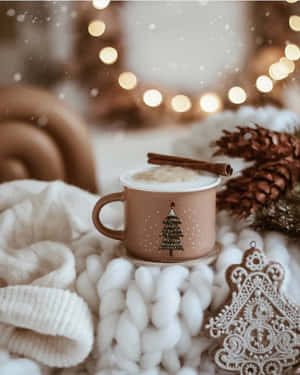 Cozy Winter Hot Drink Scene Wallpaper