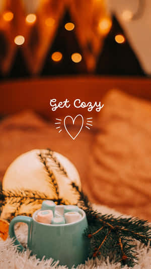 Cozy Winter Mugand Knit Hat Wallpaper