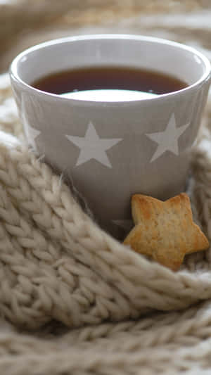 Cozy Winter Teaand Sweater Wallpaper