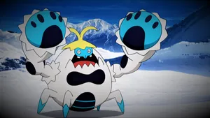 Crabominable In Snowy Plain Wallpaper