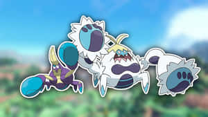 Crabrawler And Crabominable With Blurry Trees Wallpaper