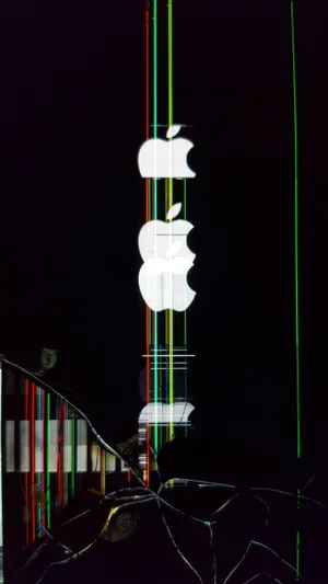 Cracked Apple Screen Dope Iphone Wallpaper